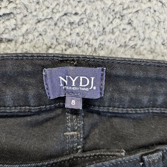 NYDJ Jeans Womens Size 8 Black Denim Barbara‎ Bootcut LiftxTuck Technology - Picture 6 of 11
